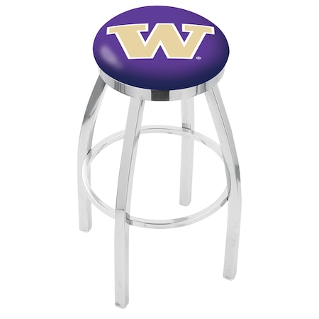 Holland Bar Stool Co. 25" Chrome Washington Swivel Bar Stool, Accent Ring L8C2C25WashUn